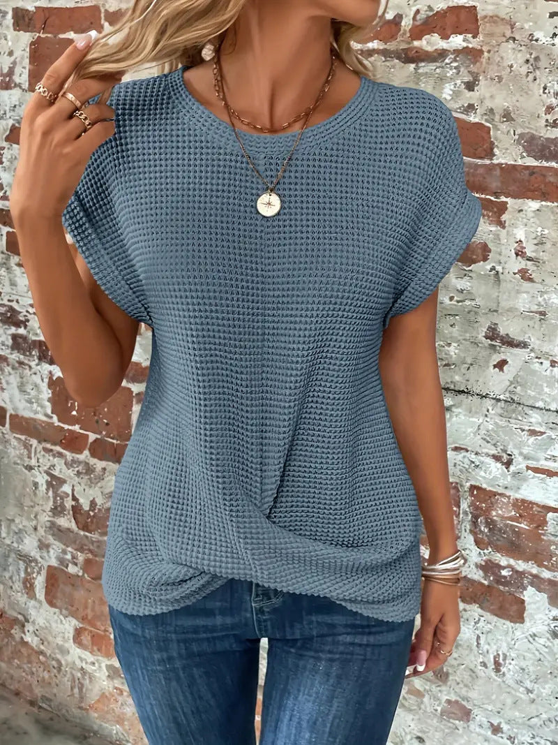 Kailani - Waffle Knit Casual Tee