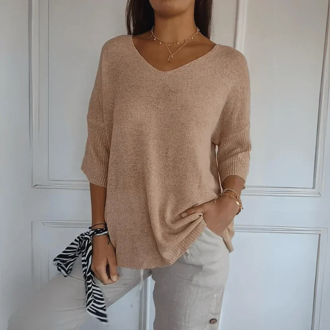 Loraine V Neck Relaxed Top