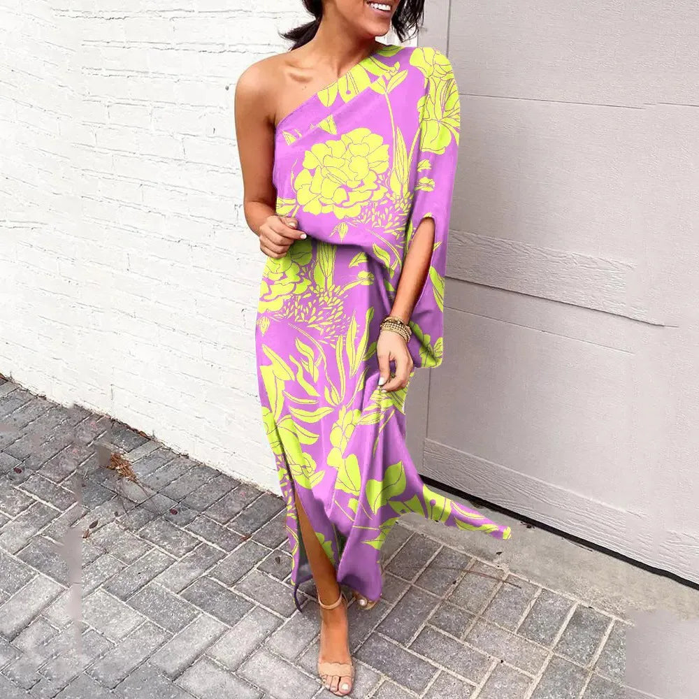 Full-length view of the Lumi dress, illustrating its flattering silhouette and overall stylish appeal.