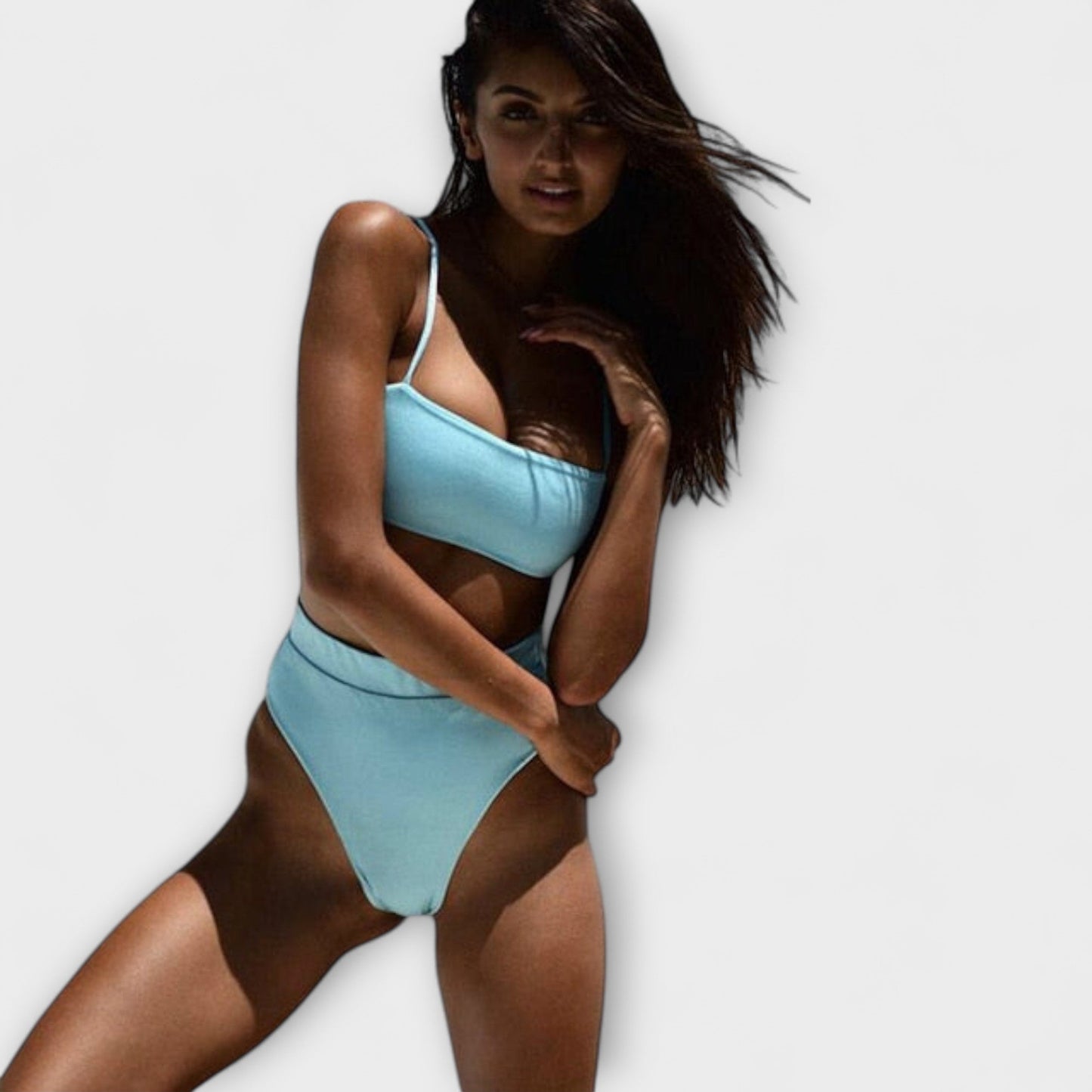 Zarae - Ribbed High-Cut Bikini Set – Ribbed High-Cut Bikini Set 12