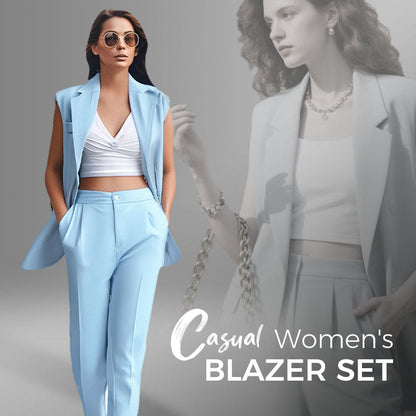 Adrielle Sleeveless Blazer Set