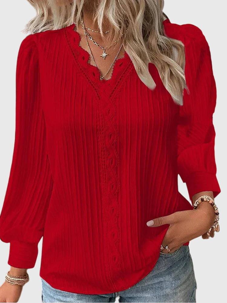 Fiora - Elegant Pullover Blouse