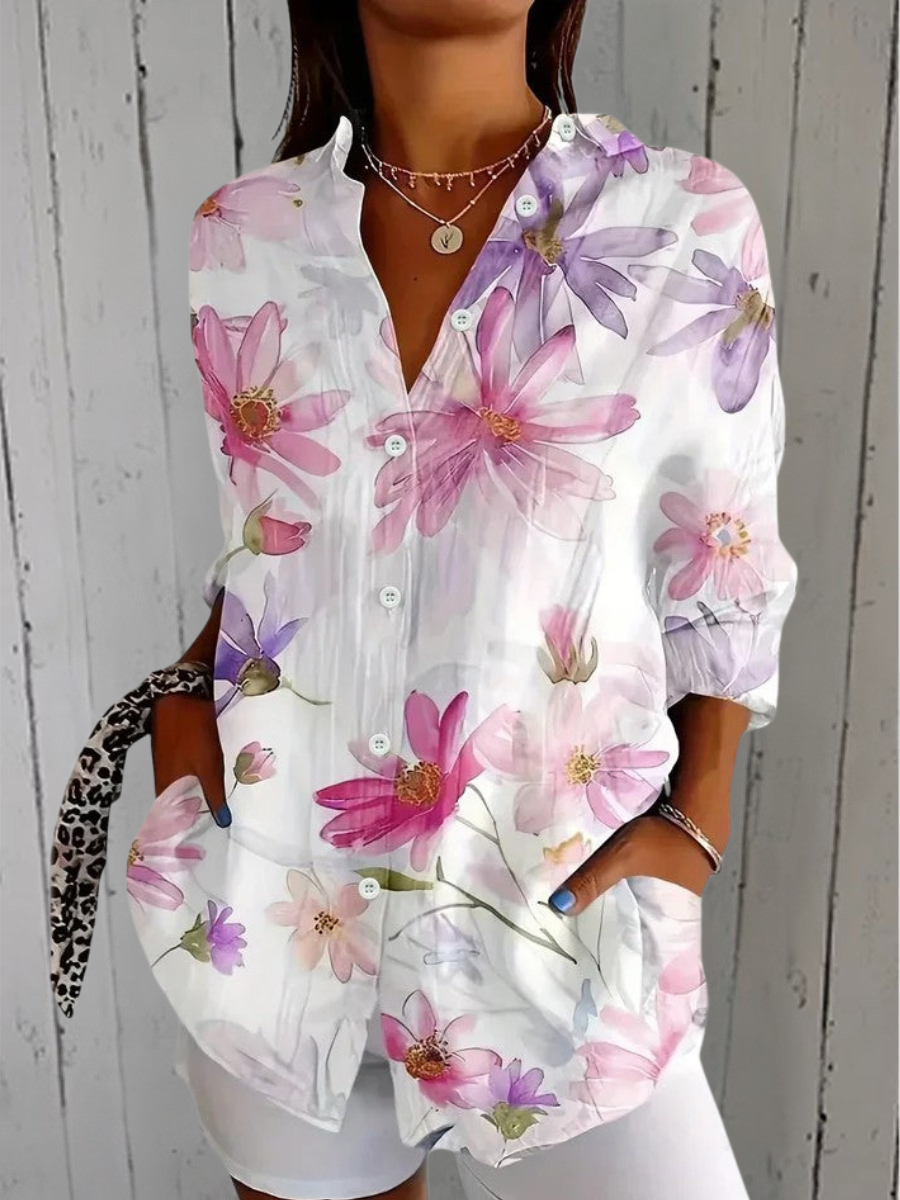 Zephyrine - Artistic Button-Up Blouse