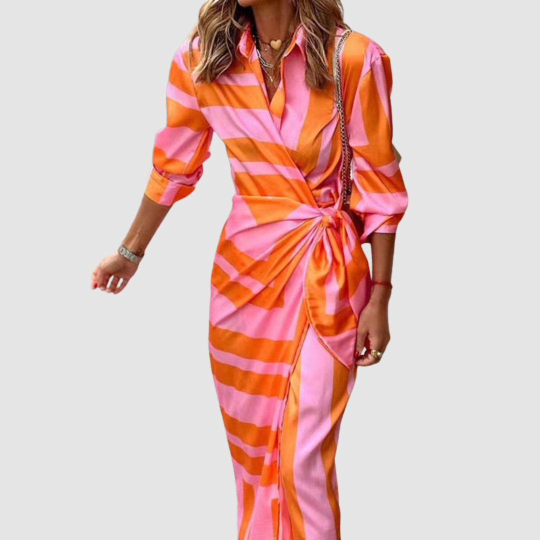 Marielle Striped Midi Dress