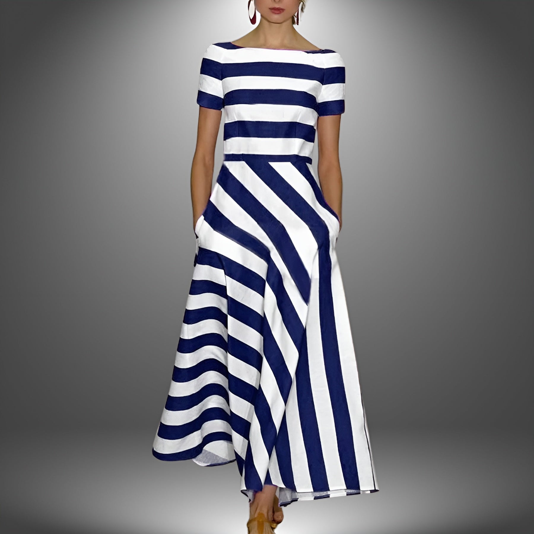 Coralie - Striped Maxi Dress