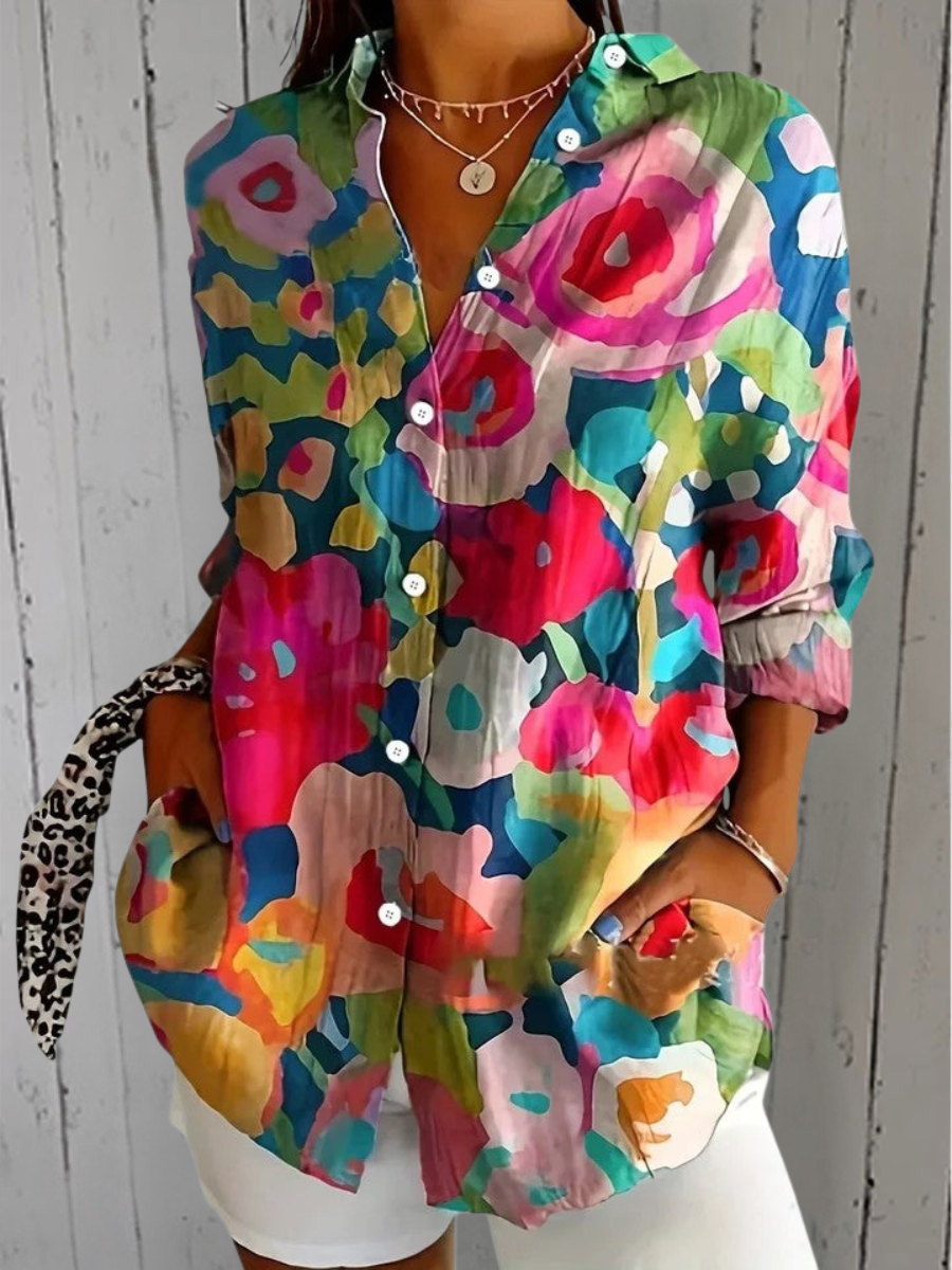 Zephyrine - Artistic Button-Up Blouse