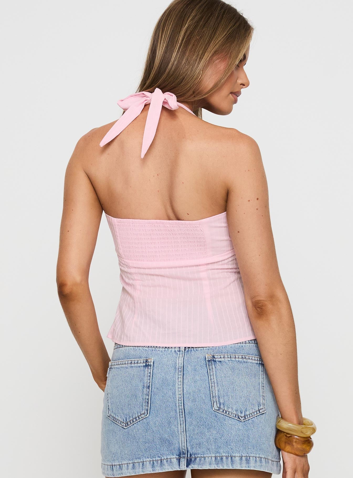 Elara - Ribbed Halter Top