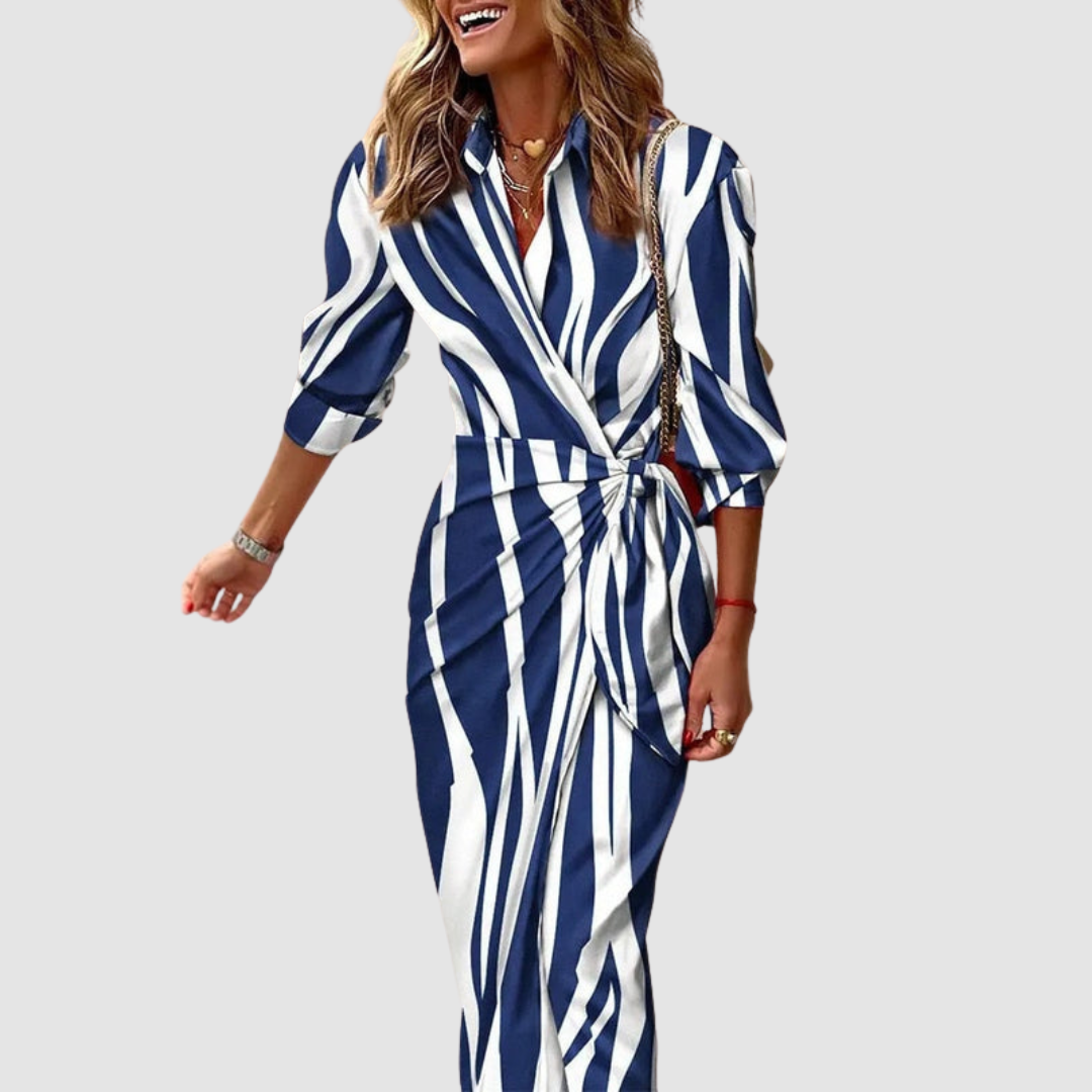 Marielle Striped Midi Dress