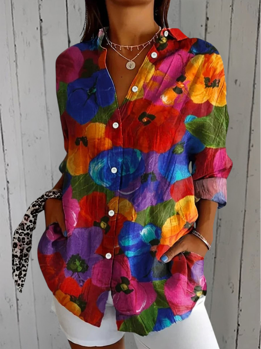 Zephyrine - Artistic Button-Up Blouse
