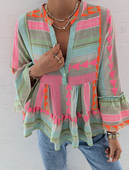 Primrose Ruffle Sleeve Blouse