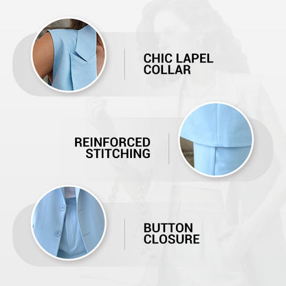 Adrielle Sleeveless Blazer Set
