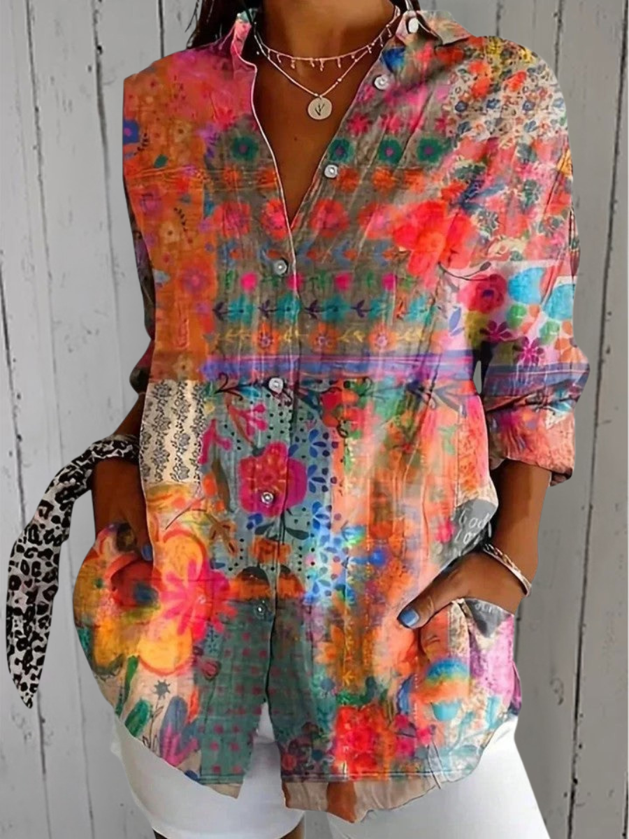 Zephyrine - Artistic Button-Up Blouse