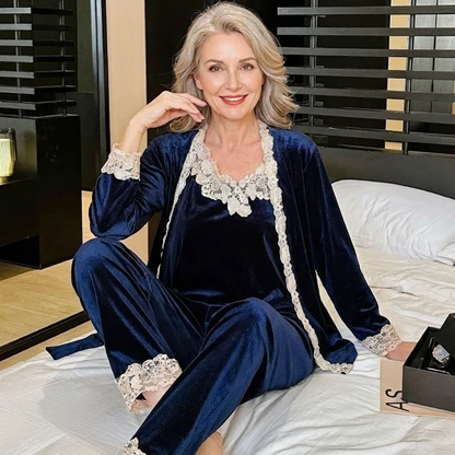 Vivienne Velvet Lace Sleepwear Set