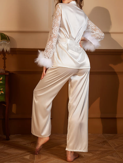 Seraphine Lace Trim Pajama Set