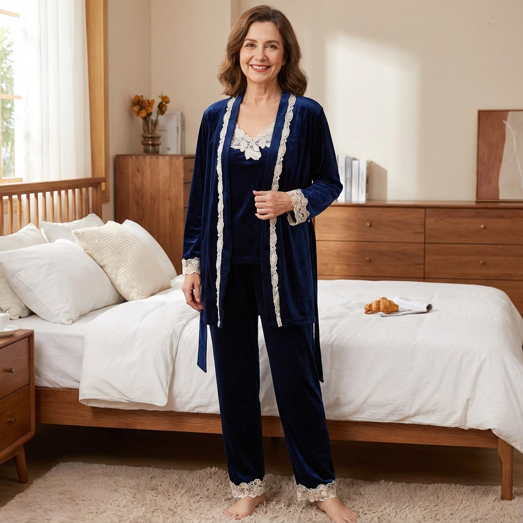 Vivienne Velvet Lace Sleepwear Set