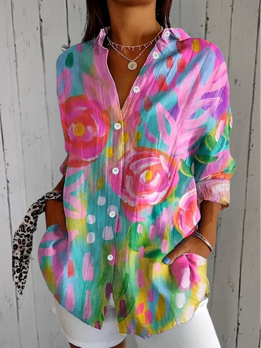 Zephyrine - Artistic Button-Up Blouse