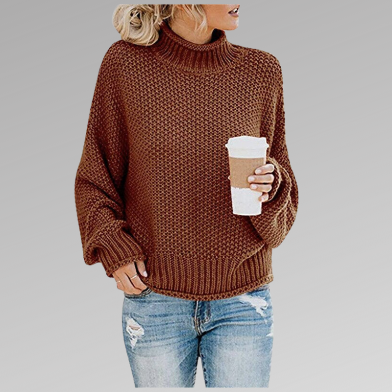 Isolde High Neck Knit Sweater