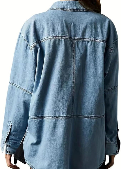 Florenne Pleated Denim Tunic