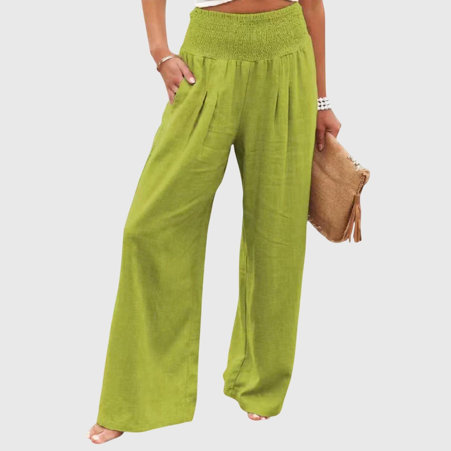 Solenne Flowing Wide Leg Trousers