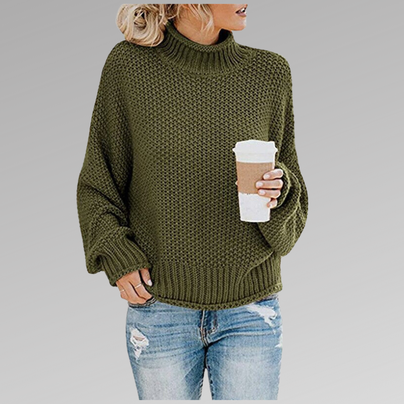 Isolde High Neck Knit Sweater