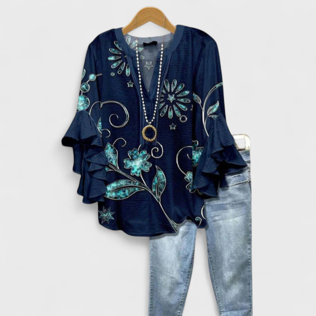 Sienne Ruffle Sleeve Blouse