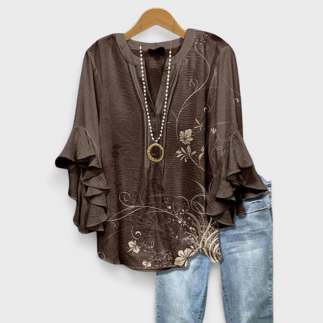 Sienne Ruffle Sleeve Blouse