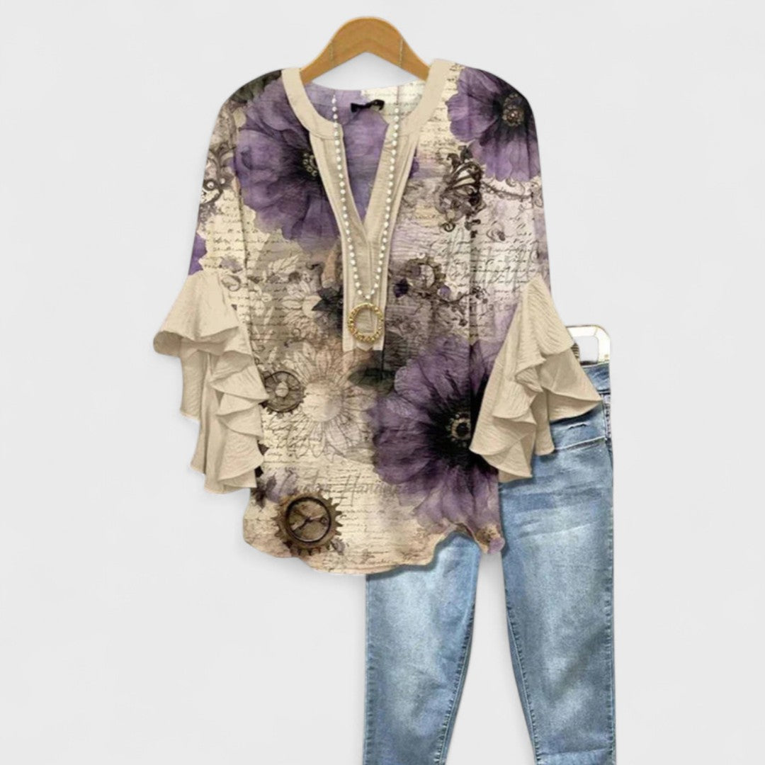 Sienne Ruffle Sleeve Blouse