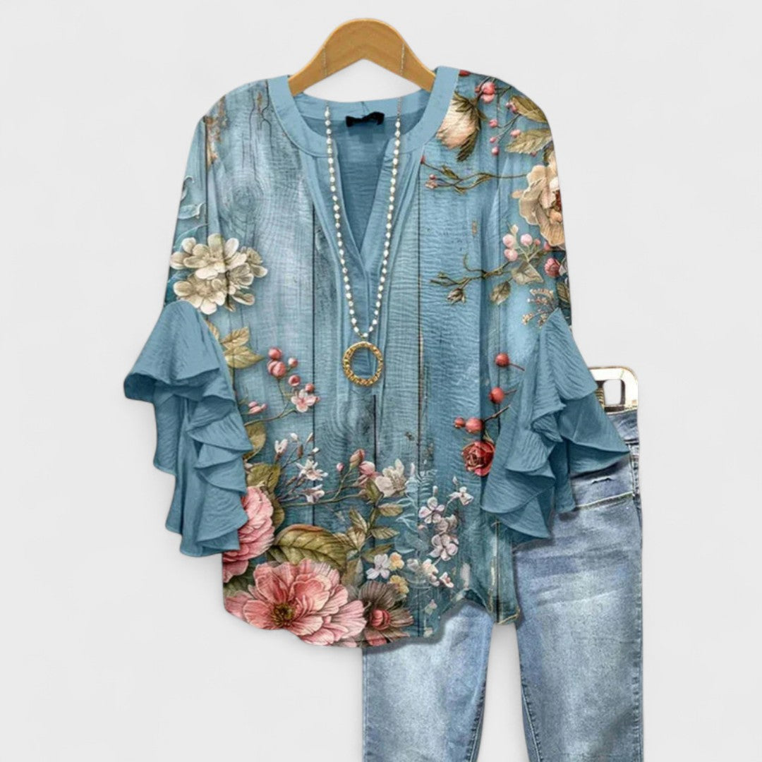 Sienne Ruffle Sleeve Blouse