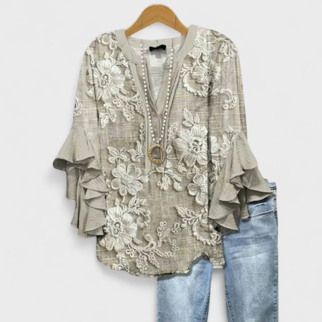 Sienne Ruffle Sleeve Blouse