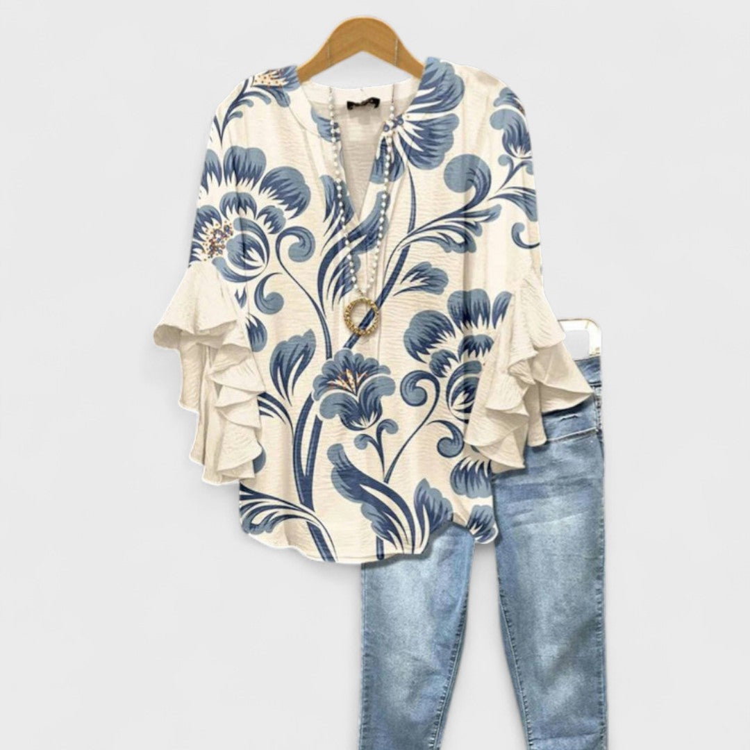 Sienne Ruffle Sleeve Blouse