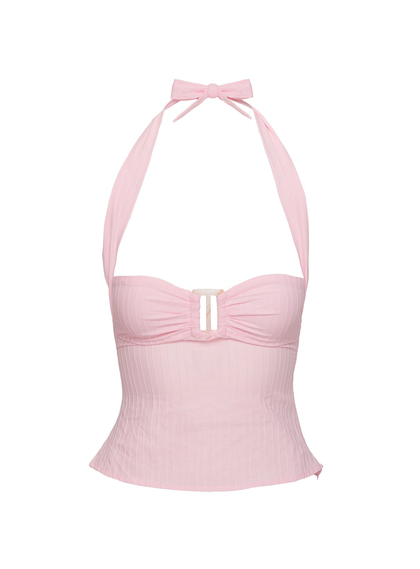 Elara - Ribbed Halter Top