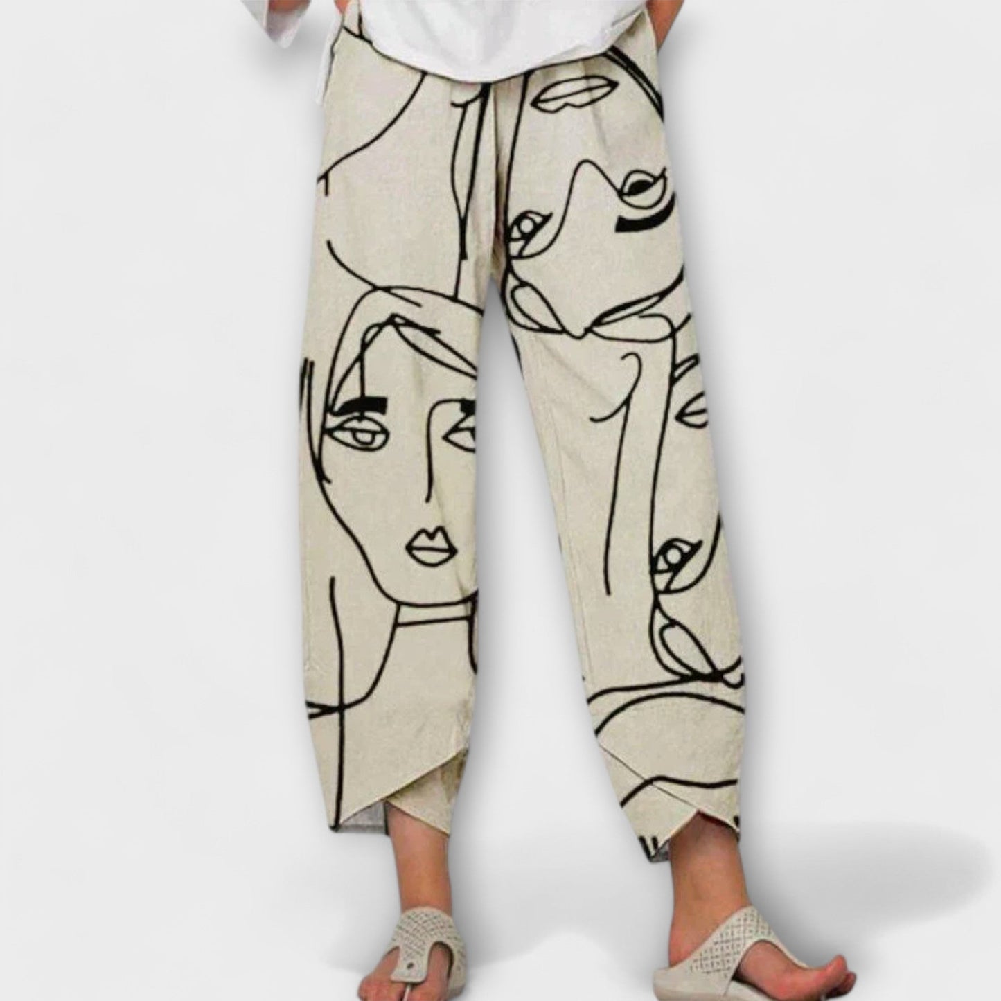Cosette Printed Linen Trousers