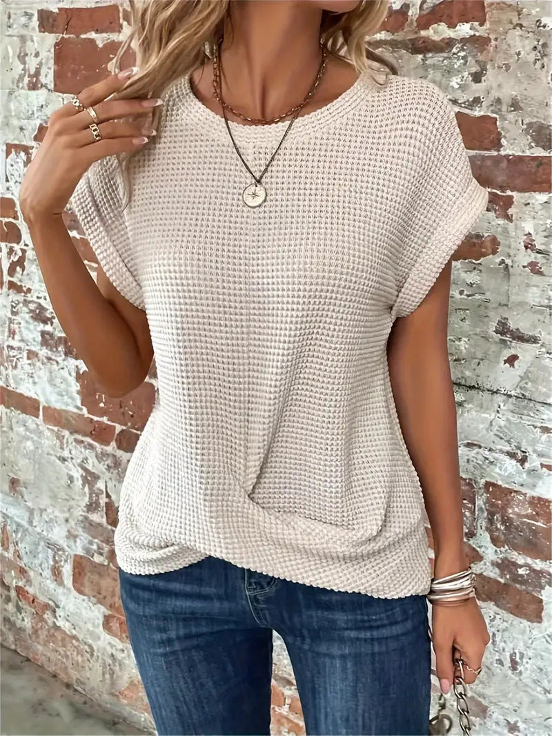 Kailani - Waffle Knit Casual Tee