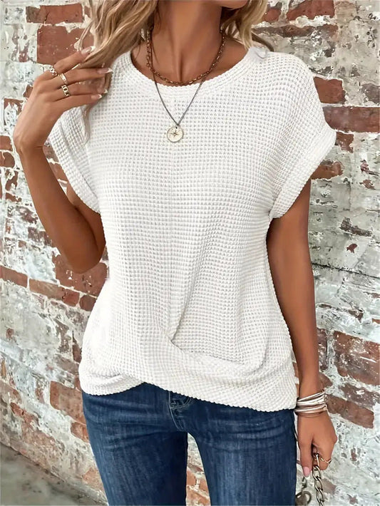 Kailani - Waffle Knit Casual Tee