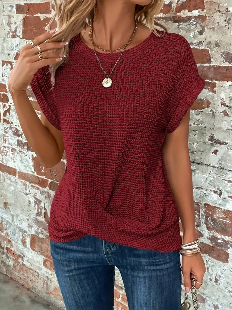 Kailani - Waffle Knit Casual Tee
