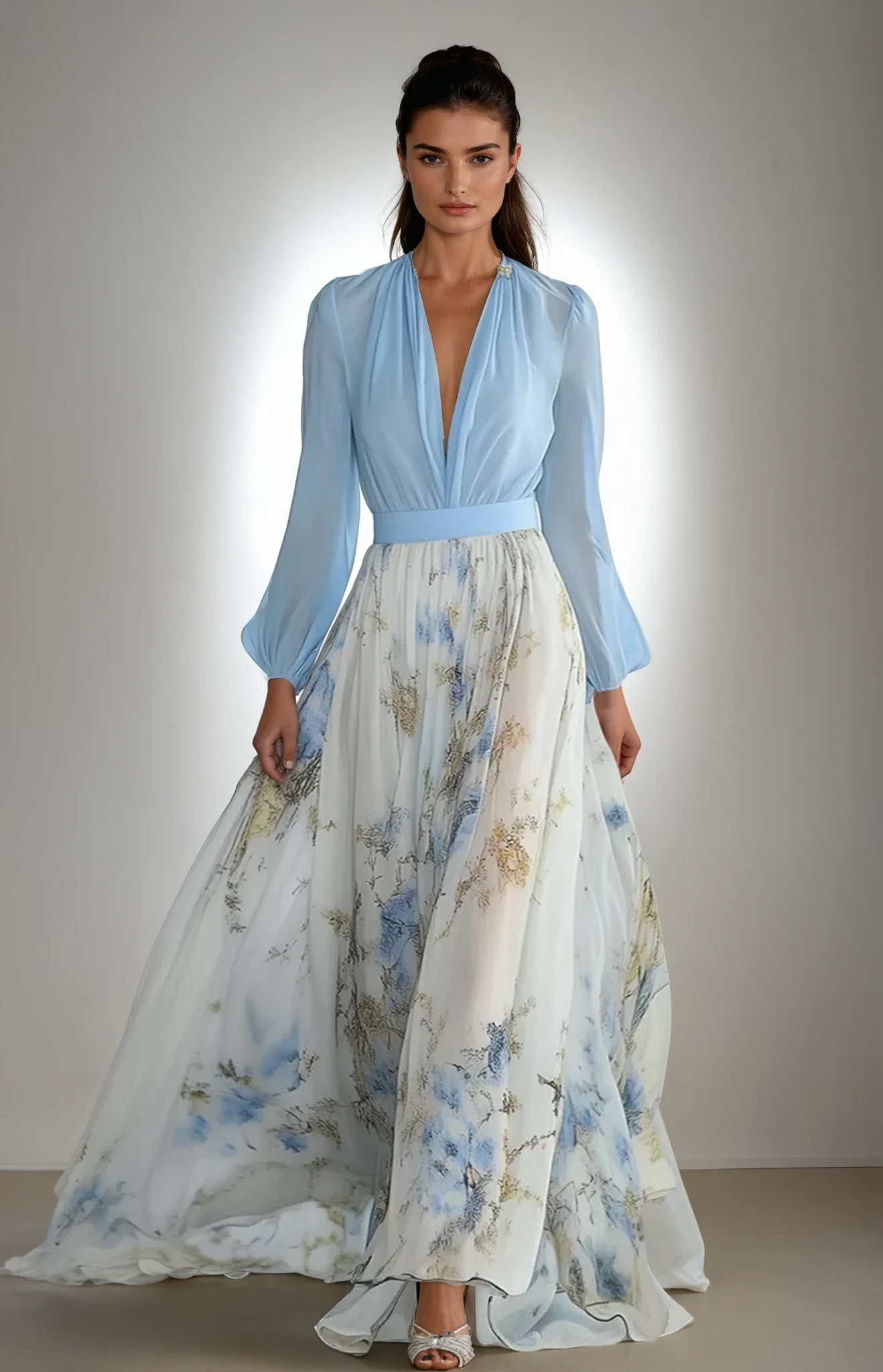 Lyra - Flowy floral maxi dress