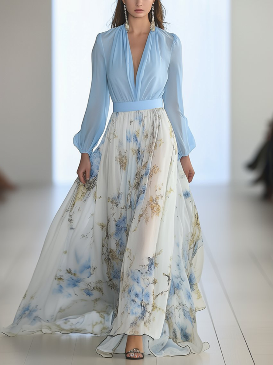 Lyra - Flowy floral maxi dress