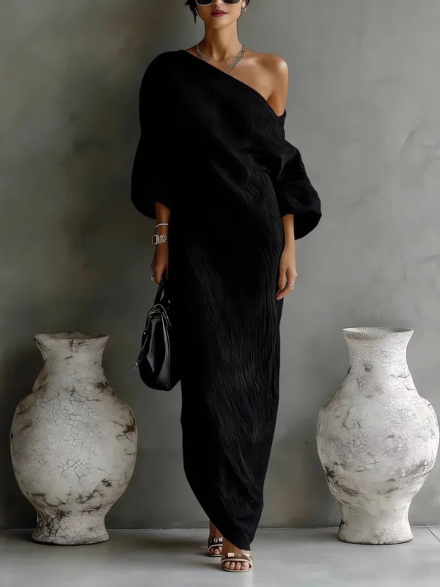 Solenne One Shoulder Maxi Dress