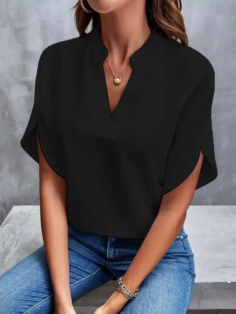 Marienne Soft V Neck Blouse