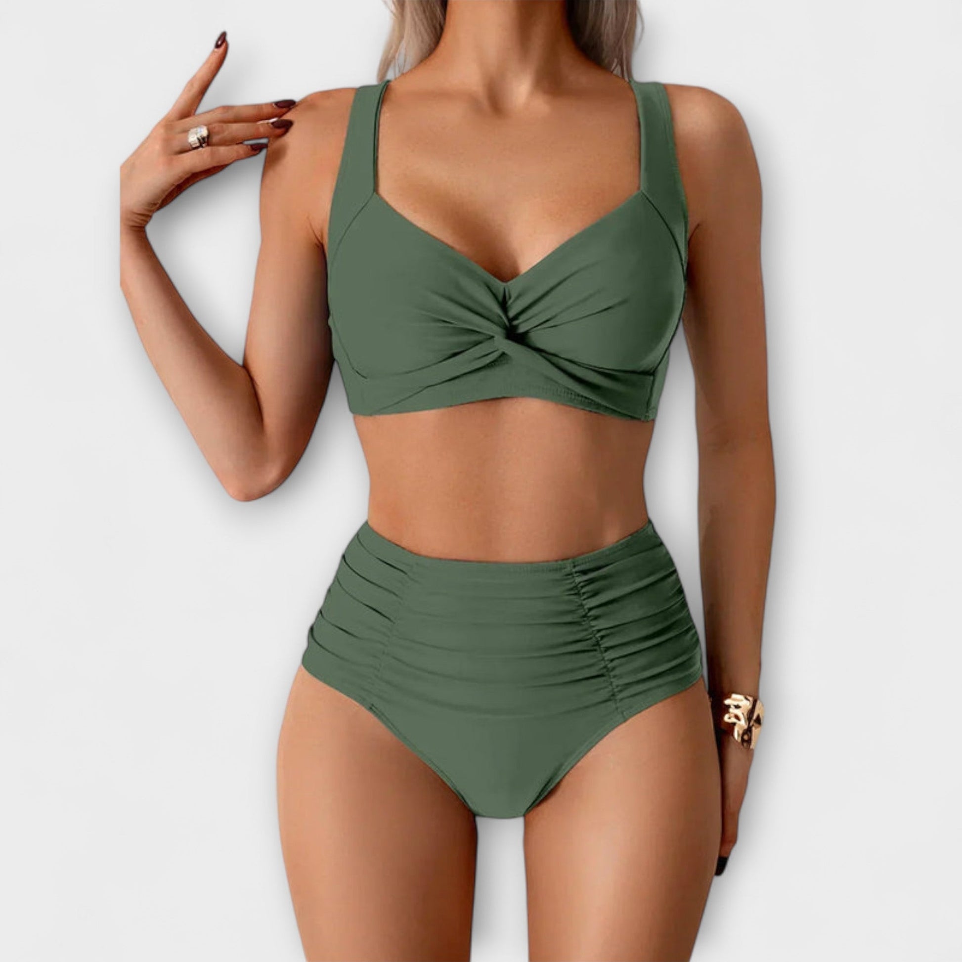 Zarae - Ruffled Bandeau Swimsuit – Ruffled Bandeau Swimsuit 3