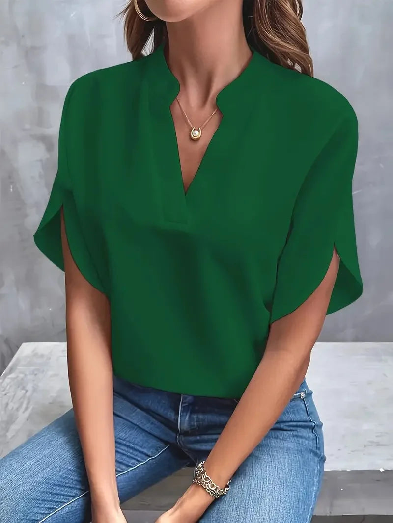 Marienne Soft V Neck Blouse