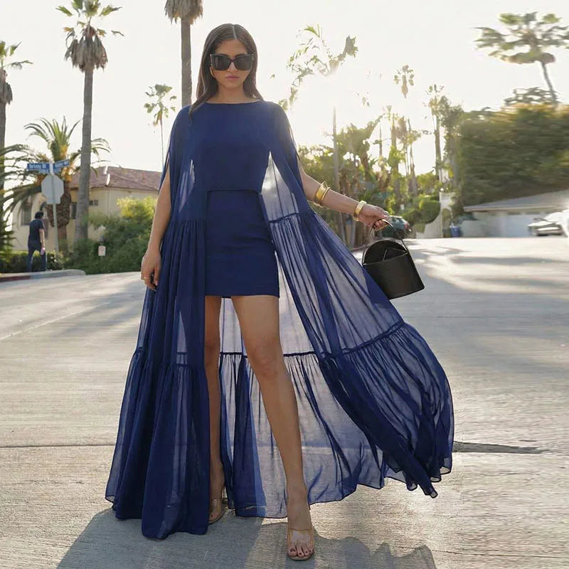 Zarae - Flowy Overlay Maxi Dress