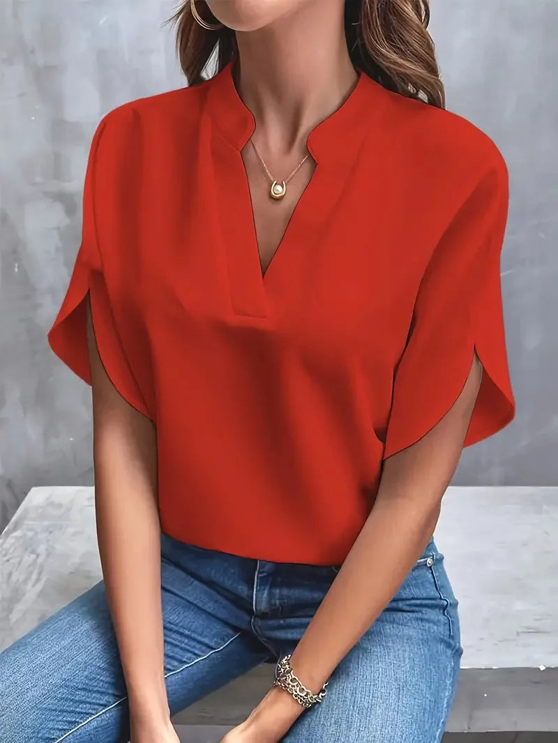 Marienne Soft V Neck Blouse