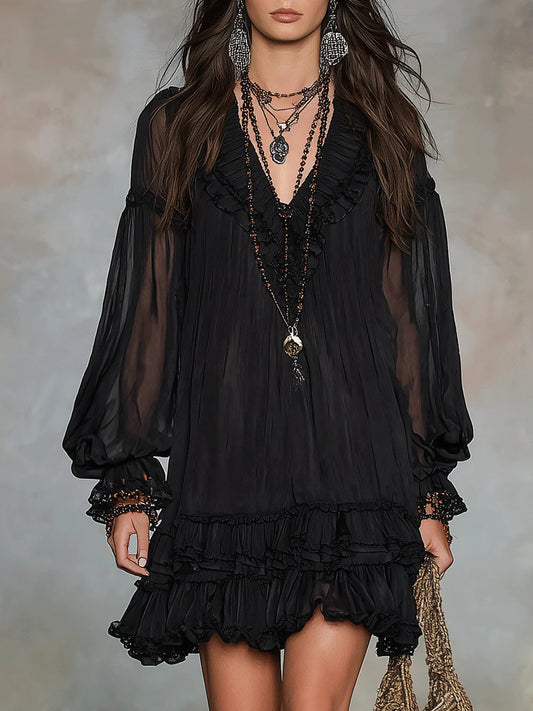 Calypso - Ruffled Mini Dress