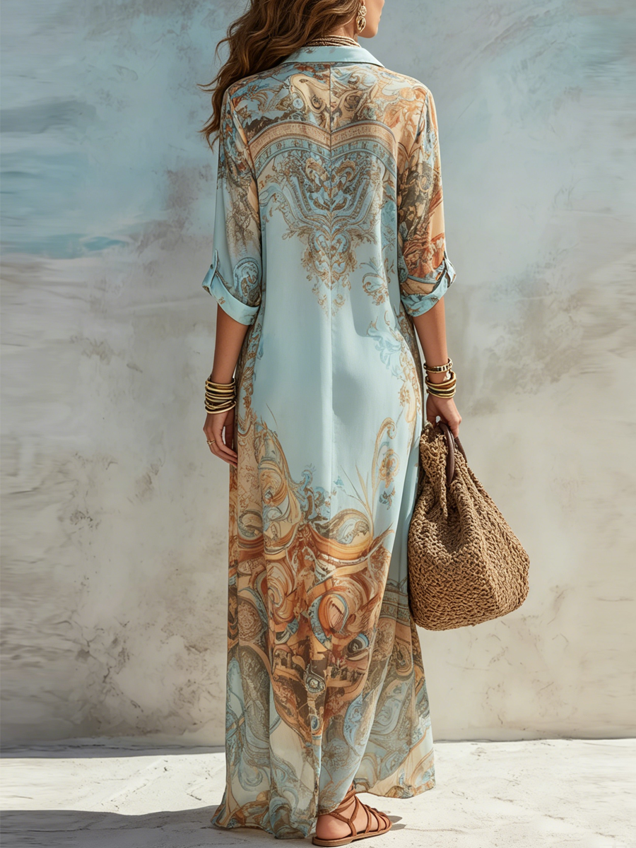 Zephyr - Flowing Button-Down Maxi Dress – Flowing Button-Down Maxi Dress 3
