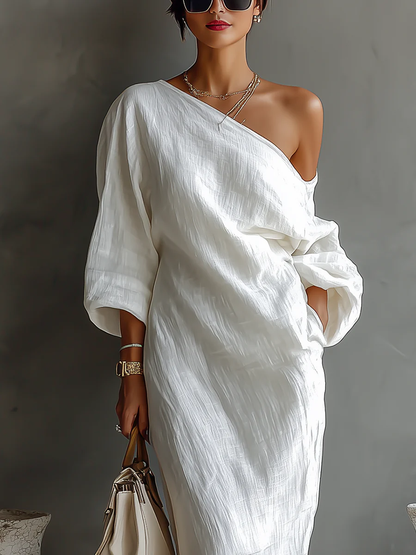 Solenne One Shoulder Maxi Dress