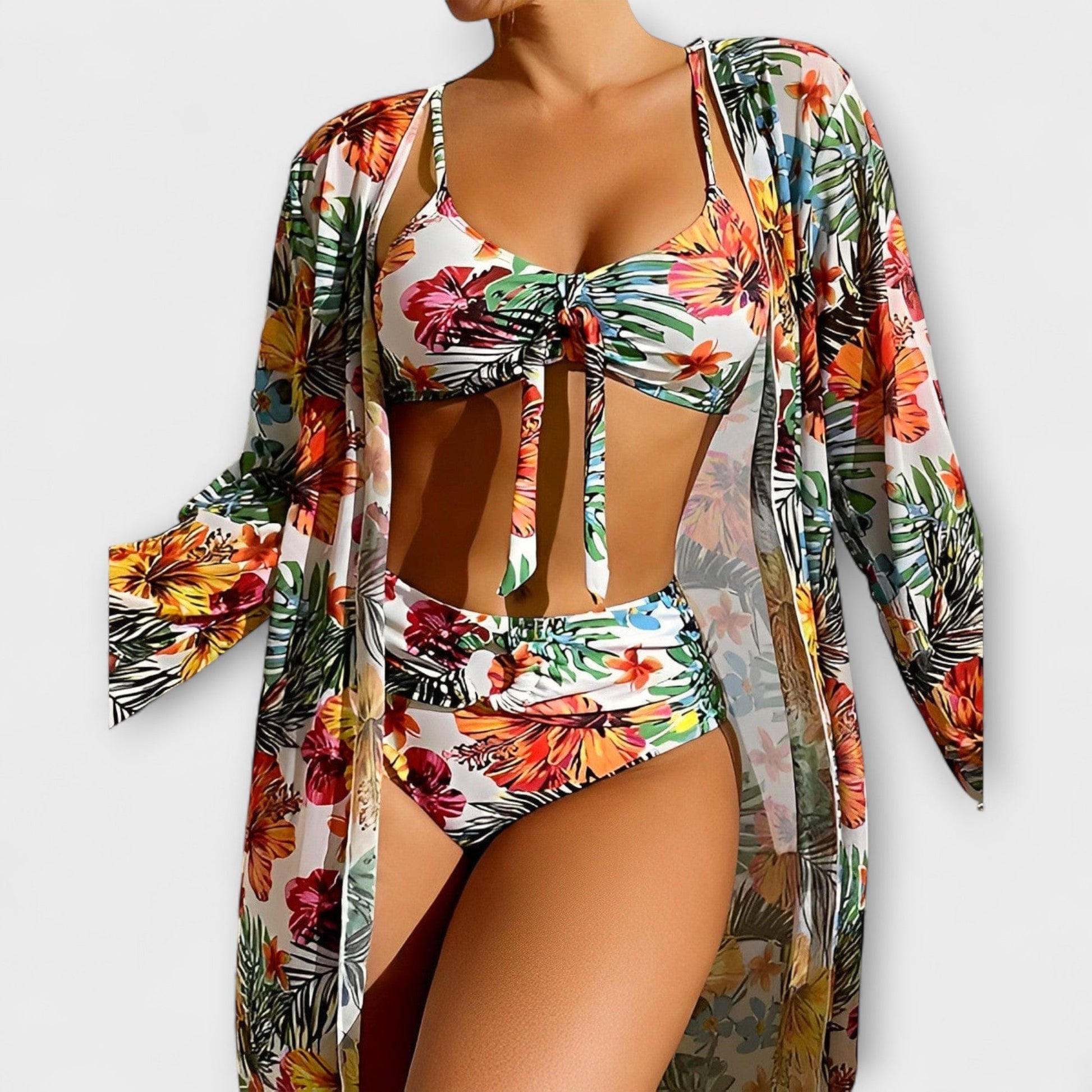 Zarae - Tropical Bikini & Kimono Set – Tropical Bikini & Kimono Set 3