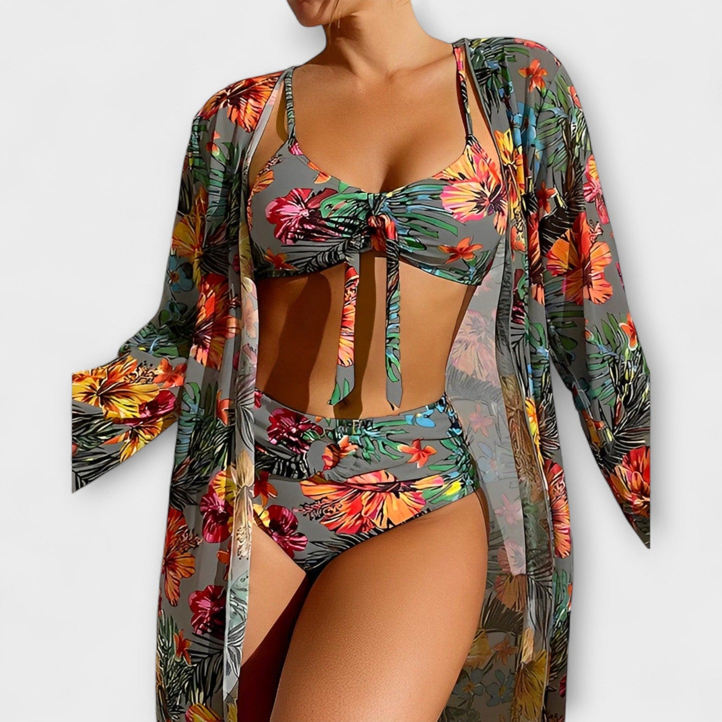 Zarae - Tropical Bikini & Kimono Set – Tropical Bikini & Kimono Set 2