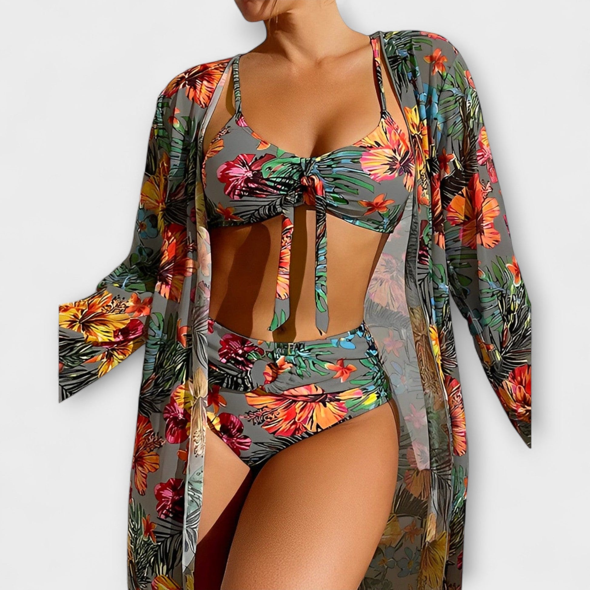 Zarae - Tropical Bikini & Kimono Set – Tropical Bikini & Kimono Set 2