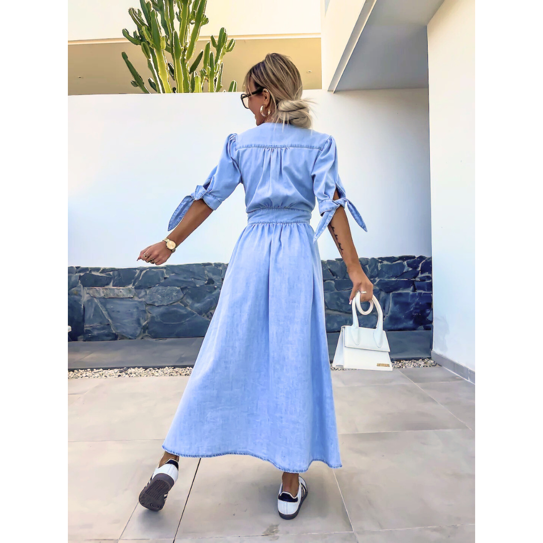 Perla - Denim Dream Midi Dress